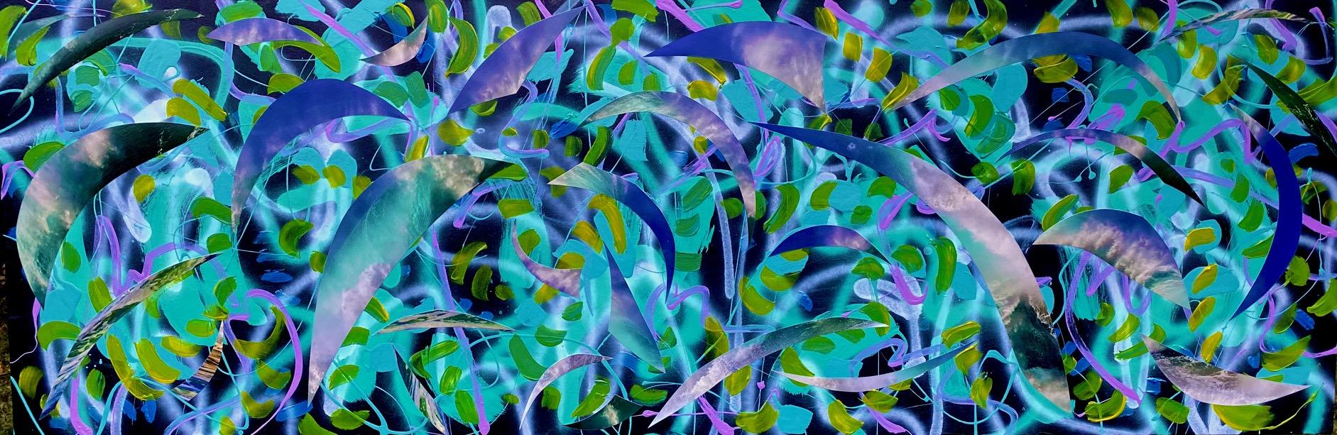 DOLPHIN DANCE
24 x 72 inches
             -- © Copyright 2024 Jaz Fabry Fine Art --