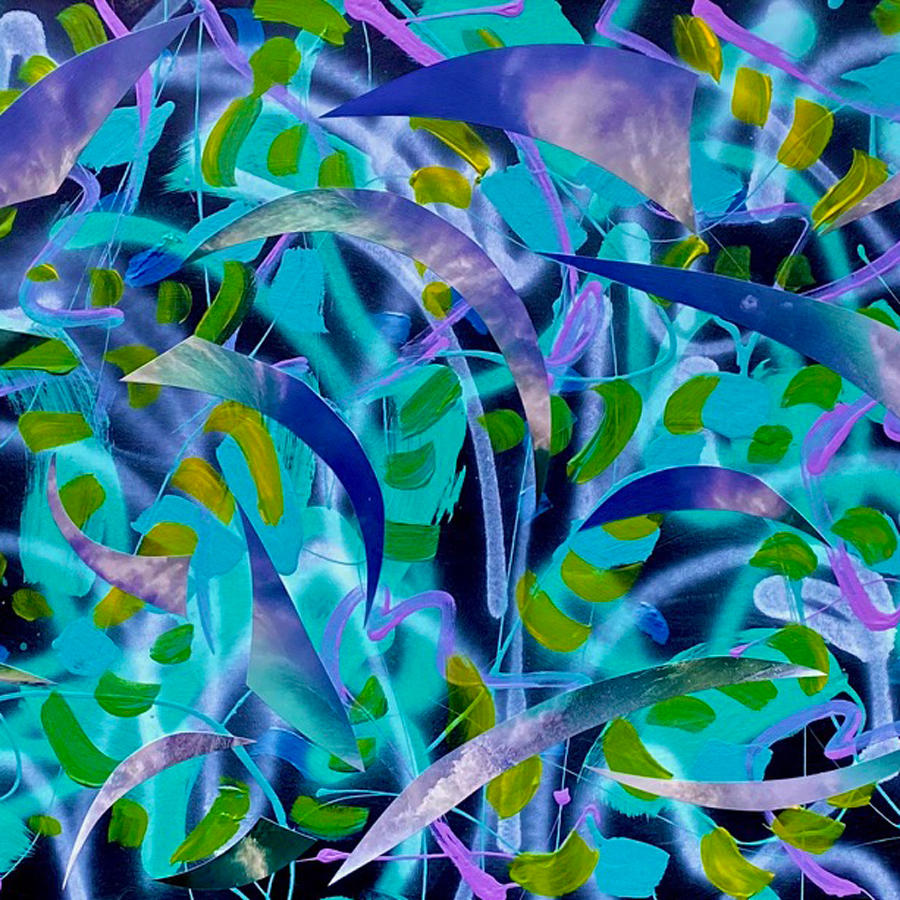 Dolphin Dream (DETAIL)
 24 X 72 inches
             -- © Copyright 2024 Jaz Fabry Fine Art --