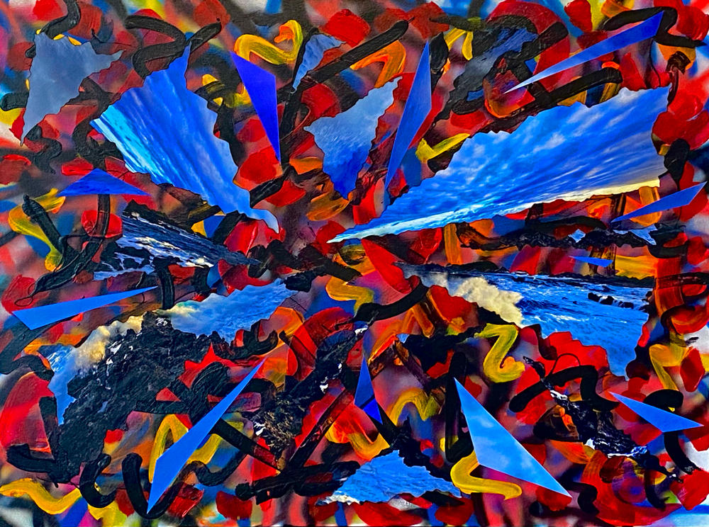 EXPLODED WAVES
30 x 40 inches
             -- © Copyright 2024 Jaz Fabry Fine Art --