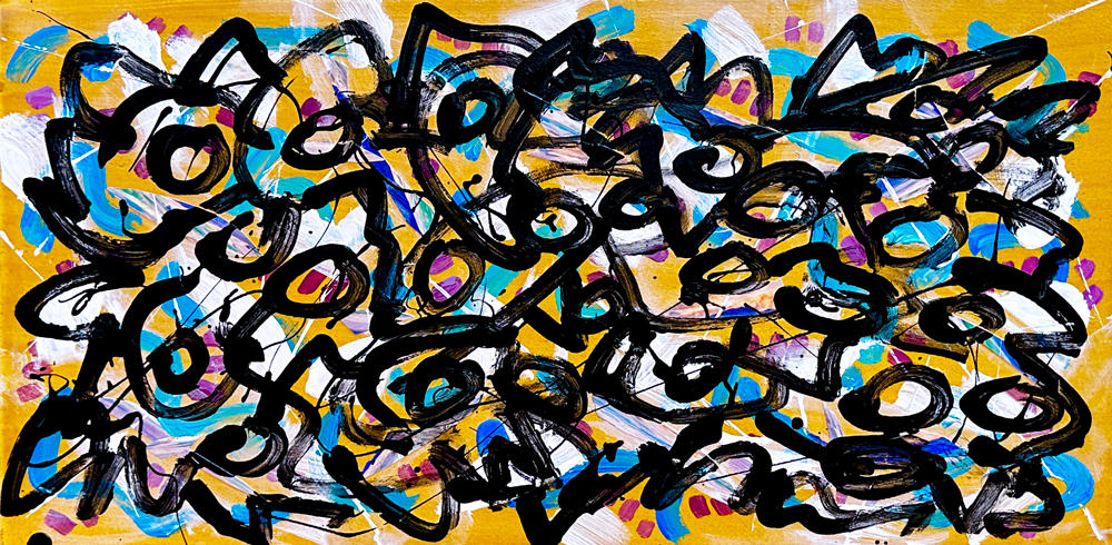 2023 Maui #23 -- 
MELOW YELLOW -- 
16x36 in / 40x92 cm
             -- © Copyright 2025 Jaz Fabry Fine Art --