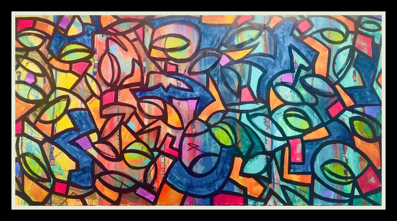 HOMMAGE I -  
60 x 120 in (150 x 300 cm) - Acrylic on Canvas - 2025